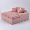 Harbor - Comfortable Luxury Sofa Turtle Fleece Fabric - Pink - Image 13