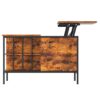 Lift Top Coffee Table With Storage, Adjustable Height Living Room - Black / Brown - Image 8
