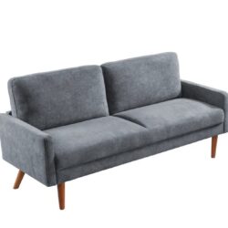 Sofa, European Style With Sleek Design, Modern & Vintage Flair, Upholstered 3 Seater Couch - Gray