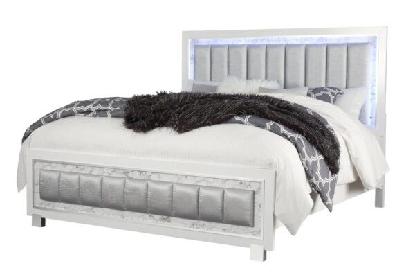 Skye - Queen Bed - Marble White