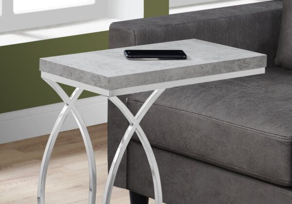 Accent Table, C - Shaped, Modern - Gray