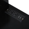 Modern Makeup Vanity Desk With Drawers Cabinet & Charging Port Engineered Wood Space Saving Design For Small Places - Black - Image 9