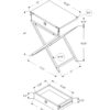 Accent Side Table, Storage Drawer - Taupe - Image 6