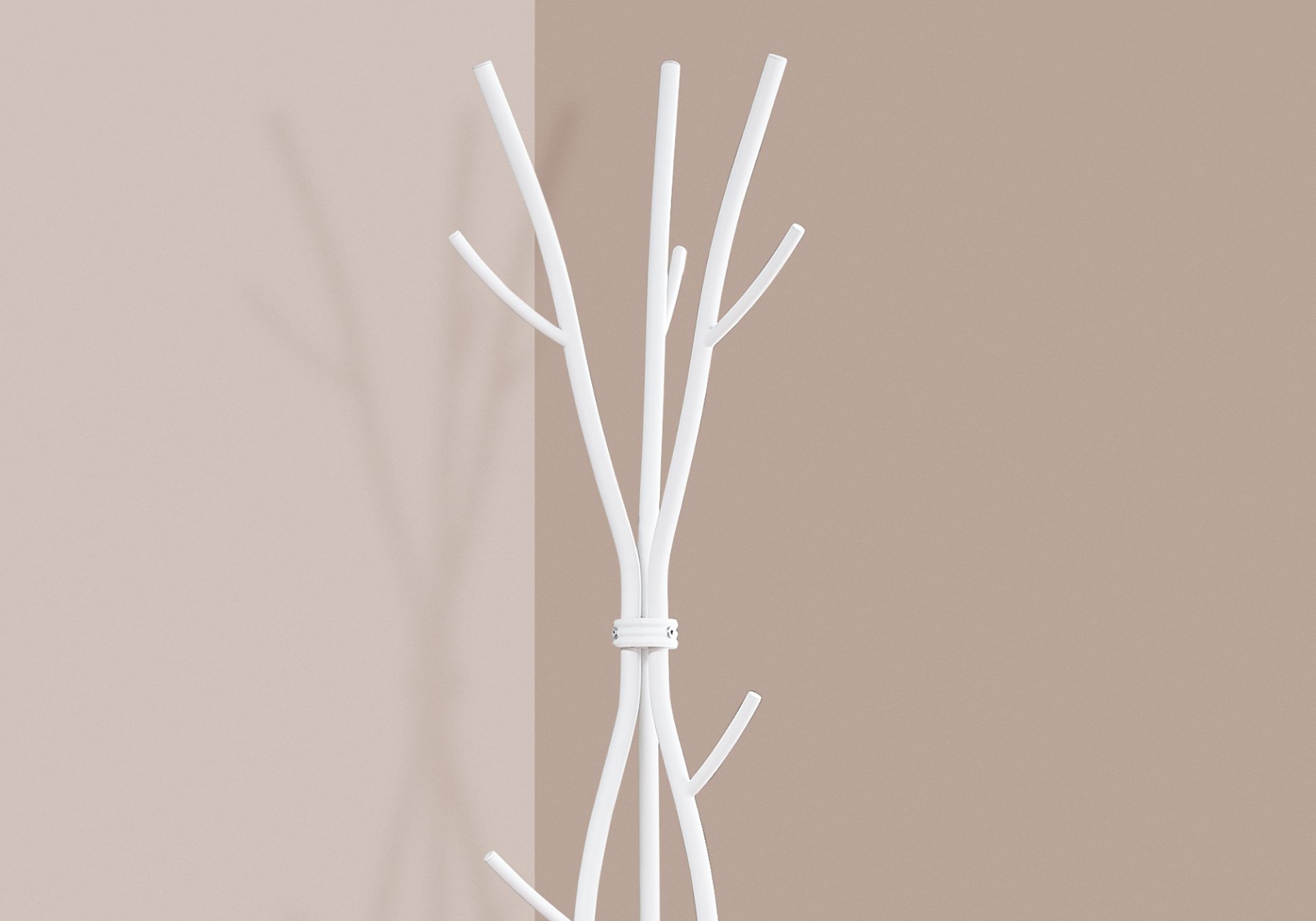 Coat Rack, Hall Tree, Free Standing, 11 Hooks, Entryway, Contemporary & Modern - White - Image 4