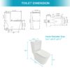 1 Piece Toilet & Dual Flush And Soft Closing Seat - White - Image 3