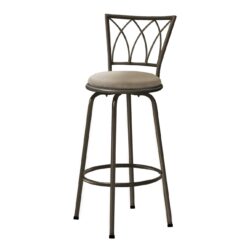 Swivel Bar Stool With Bar Height (Set of 2) - Espresso