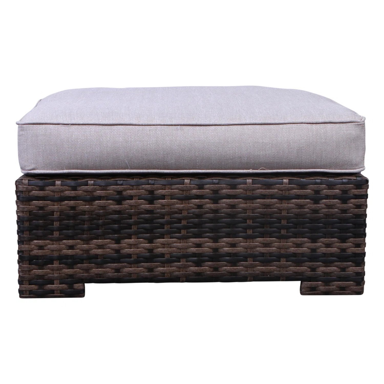 Wide Hand Patio Sectional With Cushions - Brown - Image 4