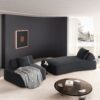 Oversized Modular Sectional Sofa Set With Removable Backrests And Soft Pillows, Deep Seat Couch & Sofa Bed For Living Room - Dark Gray - Image 9