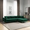 Mano - Right Facing L-Shaped Sectional Sofa - Green - Image 5