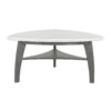 Jasmine - Bar Table With Arched Legs And Marble Top, Triangular Shape - Gray - Image 5