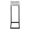 Accent Table, C - Shaped, Contemporary Convenient Design - Gray - Image 3