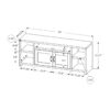 TV Stand, Console, Media Entertainment Center, Storage Cabinet, Transitional - Black - Image 4