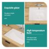 Rectangular Undermount Bathroom Sink, Overflow - White - Image 6