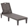 2 Piece Outdoor Chaise Lounges With Adjustable Backrest, Polypropylene - Dark Brown - Image 10
