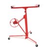 Red Carbon Steel Drywall Lift 11' Panel Hoist With Rolling Caster And Lockable Tool Jack - Red - Image 4