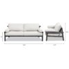 Zara - Dowel Frame Bolster Patio Deep Seating Sofa - Wheat Beige Axroma Olefin - Image 9