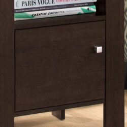 Accent Nightstand Side Table, Storage, Transitional - Espresso