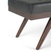 Pierce - Mid Century Ottoman Bench - Distressed Black - Image 4