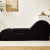 Solace - Chaise Lounge Chair Relaxation, Ergonomic Design With Soft Yet Firm High Density Foam Core, Removable Machinewashable Cover - Black - Image 8