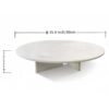 Snow Mountain Marble Coffee Table, Living Room Table, Unique Stone Design - White / Natural - Image 3