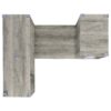 L Shape Computer Desk With Storage - Driftwood / Gray - Image 12