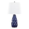 Hex - Contemporary Lamp (Set of 2) - Estate Blue / Polished Nickel / White - Image 2
