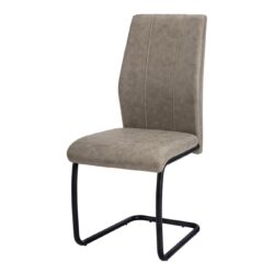 Dining Chair, Side, Upholstered For Dining Room, Contemporary (Set of 2) - Taupe