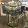 Unbreakable Plastic Water Pitcher With Lid, Palm Tree Design - Clear - Image 4
