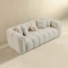 Beatrice - Modern Tufted Sofa - Ivory / White - Image 4