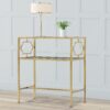 Grifton - Rectangular Glass Accent Table - Antique Gold - Image 2
