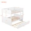Full Over Full Bunk Bed With Twin Size Trundle - White - Image 9