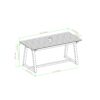 Contemporary Solid Wood Slat Top Patio Dining Table - Black Wash - Image 6