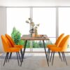 Dining Side Chairs (Set of 4) - Orange - Image 4
