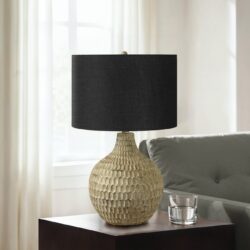 Lighting, Table Lamp, Resin, Contemporary - Brown