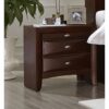 Lucille - Nightstand With Spacious Drawers And Tapered Legs - Walnut Brown - Image 7
