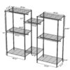 Heavy Duty Garment Rack With 8 Adjustable Wire Shelves And 5 Clothes Rails, Freestanding Closet Organizer Metal - Black - Image 3