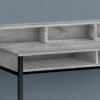 Computer Desk, Home Office, Standing, Storage Shelves, Laptop, Contemporary & Modern - Gray - Image 9