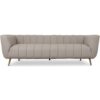 Lamattina - Genuine Italian Leather Channel Tufted Sofa - Beige / Light Gray - Image 6