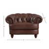 Newport - Leather Chair - Caramel - Image 6