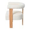 Mid-Century Modern Barrel Accent Chair, Upholstered Kitchen & Dining Room Chairs With Arms, Teddy Velvet Boucle Accent Chairs Side Chairs For Kitchen Living Room Bedroom - White - Image 10