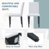 Elegant Dining Chairs (Set of 4) Comfortable & Versatile With Metal Legs - White / Black - Image 6