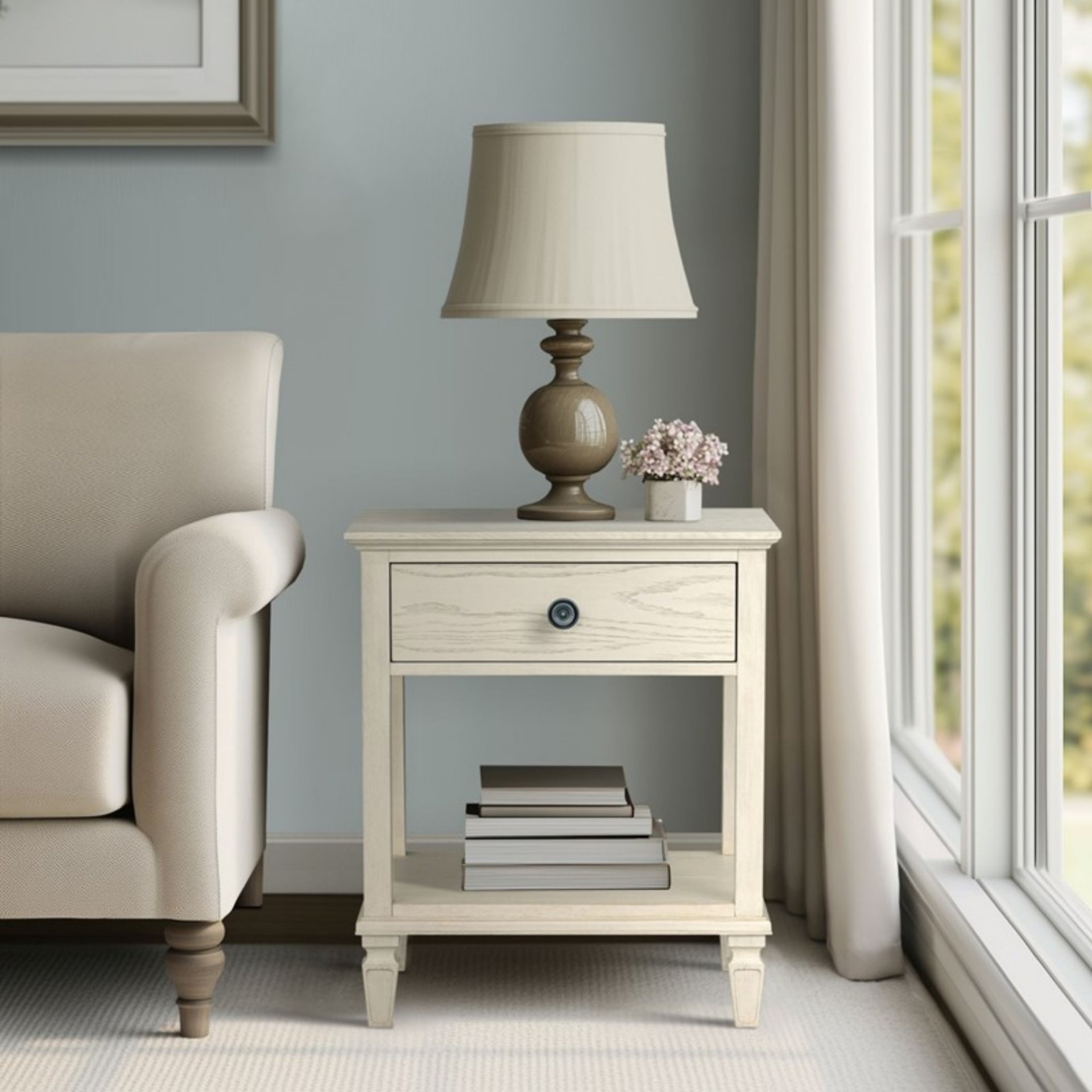 Victoria - Bedside Table - Cream - Image 7