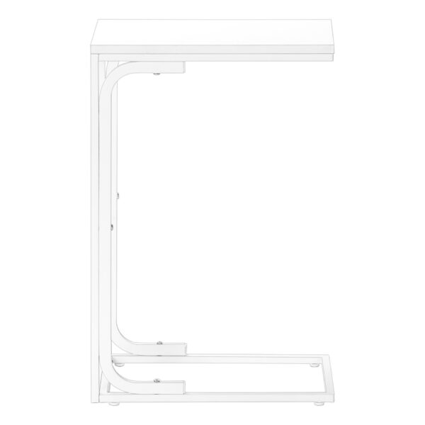 Accent Table, C - Shaped, Convenient Design - White