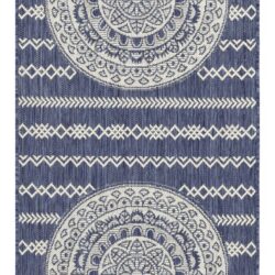 Sunshine - 2'7" X 7'3" Indoor, Outdoor Area Rug, Polypropylene - Blue