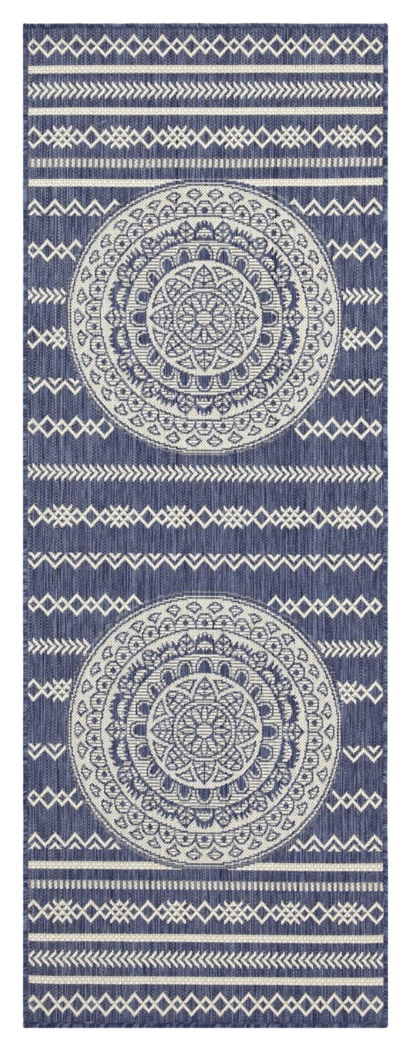 Sunshine - 2'7" X 7'3" Indoor, Outdoor Area Rug, Polypropylene - Blue