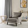 Anna - Accent Arm Chair With Pillow - Light Gray - Image 2