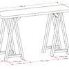 Sawhorse - Console Sofa Table - Dark Chestnut Brown - Image 8