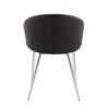 Claire - Contemporary / Glam Chair (Set of 2) - Chrome / Black - Image 5