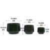 Ceramic Flowerpot, Planter For Patio, Garden, Windowsill (Set of 3) - Antique Green - Image 3