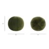 Luna - Round Sphere Accent Ball Throw Pillow - Olive Green - Image 5